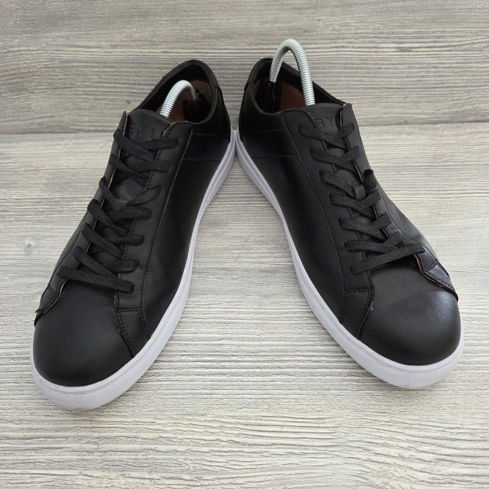 BYLT Everyday Shoes Black Leather Low Top Sneakers Mens 13